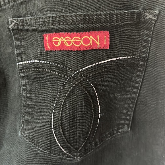 Sasson Black Straight Leg Jeans Size 16 - Picture 5 of 6